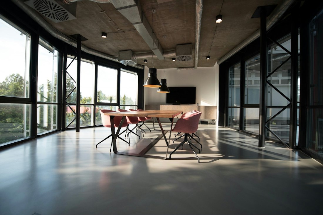 Clean, organised office workspace
